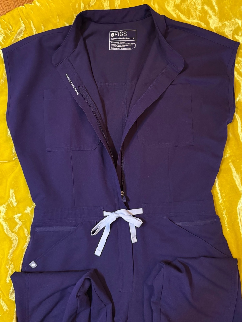 Figs- Rafaela Cargo Jumpsuit - Purple Jam- MEDIUM - Picture 2 of 9